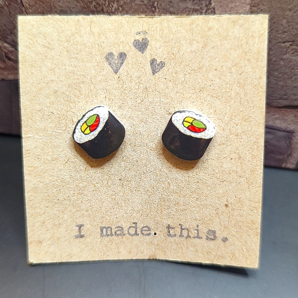 Sushi earrings
